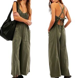 Free People Olive Green Jumpsuit